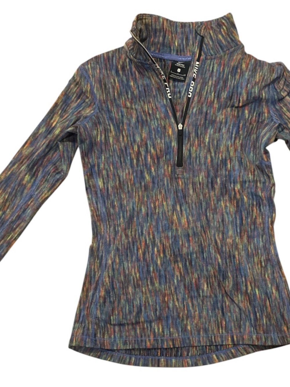 Nike Multicolor Space-Dye Quarter-Zip Pullover - Blue with Multi Accent
